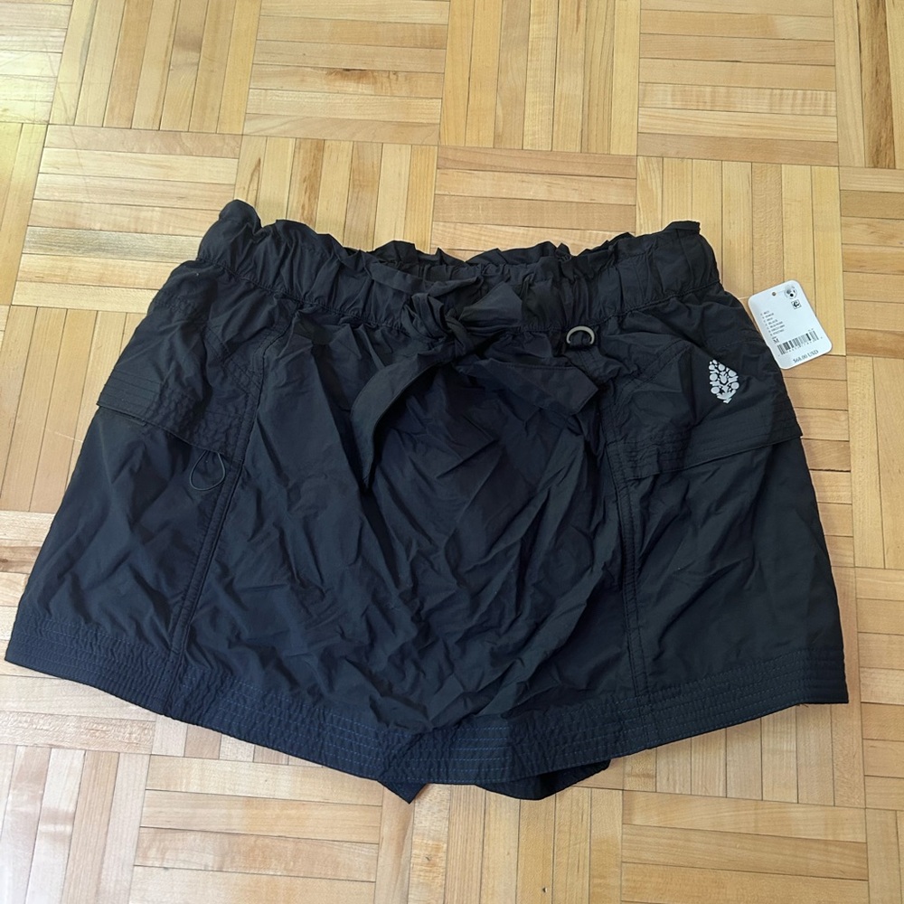 Black Free people movement skort